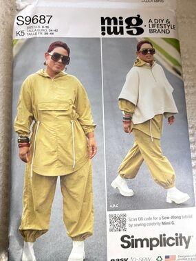 Simplicity w/Mimi G Pattern S9687 K5 for Misses’ Jacket, Poncho, and Pants